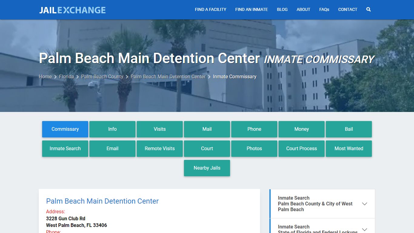 Palm Beach Main Detention Center Inmate Commissary - Jail Exchange